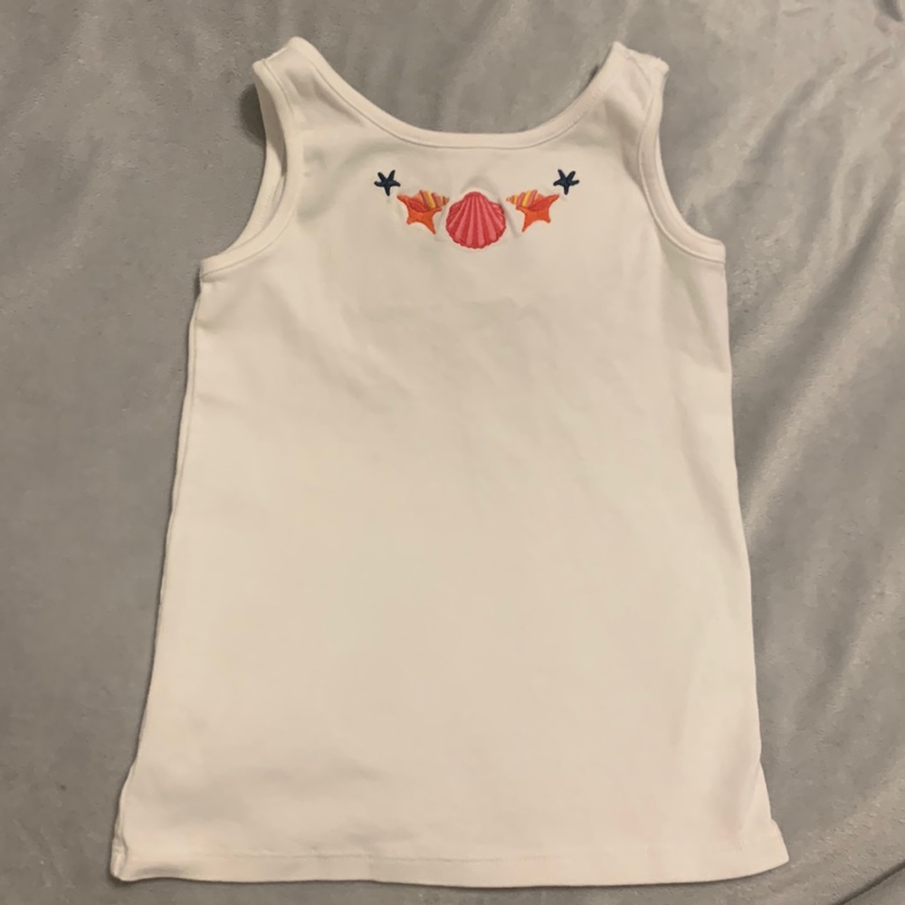 Janie and Jack seashell embroidered tank top